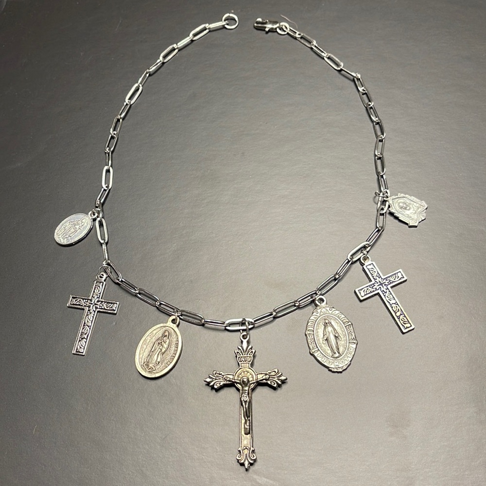 Saints Collection- A Cross The Universe handmade charm necklace.💫